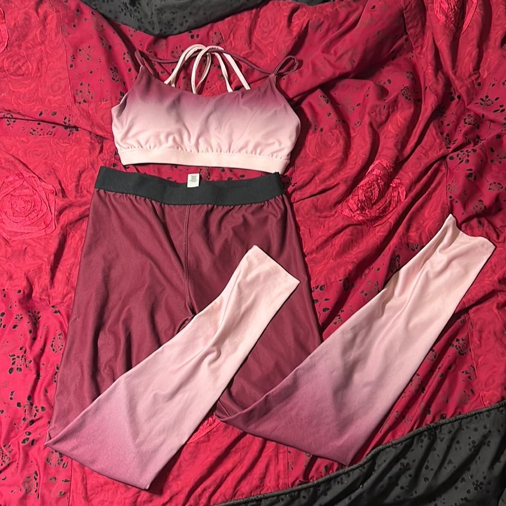 Purple and Pink Toned Exercise Wear Size Small/Petite